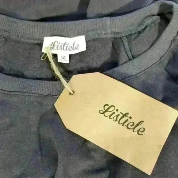 Women's Listicle Comfy Charcoal Sweatshirt Size L - Picture 5 of 8